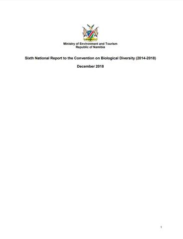 Sixth National Report to the Convention on Biological Diversity (2014-2018)